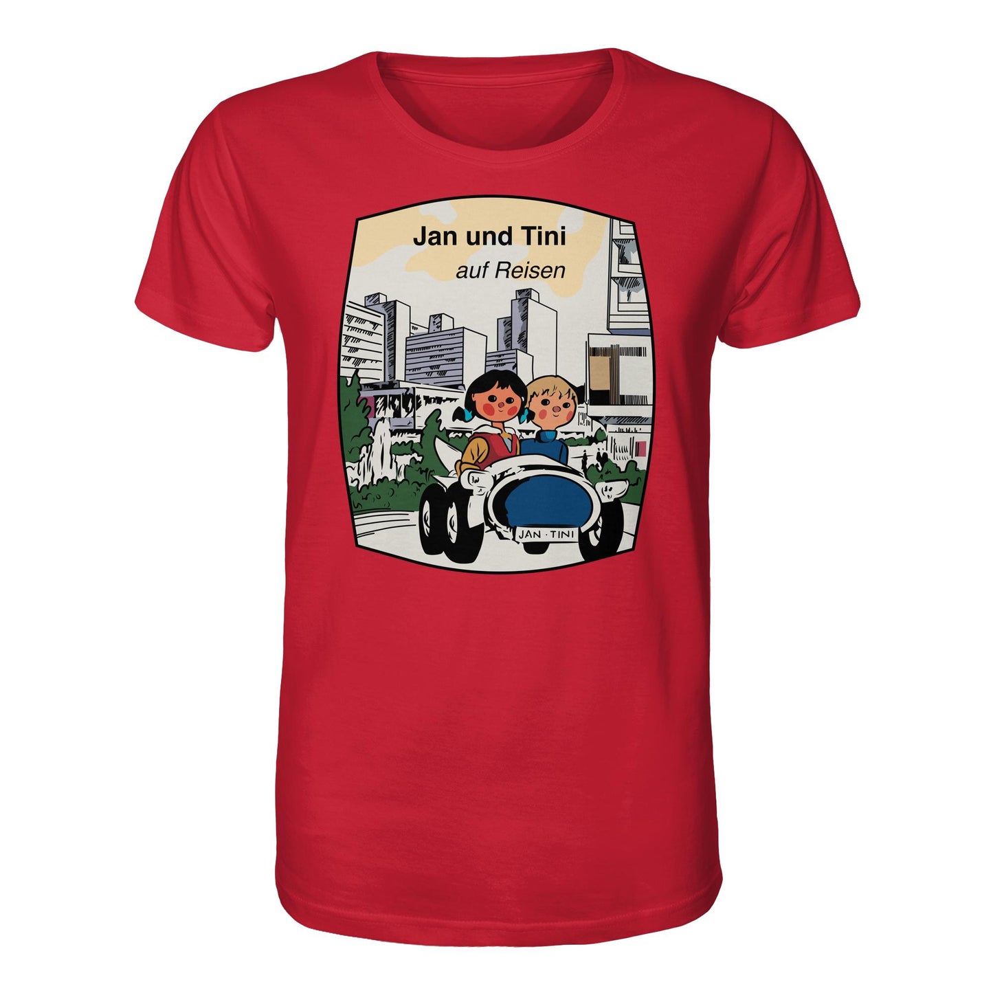 DDR Ostalgie Bio-Shirt Unisex • JAN UND TINI AUF REISEN (ORIGINAL QUARTETT)