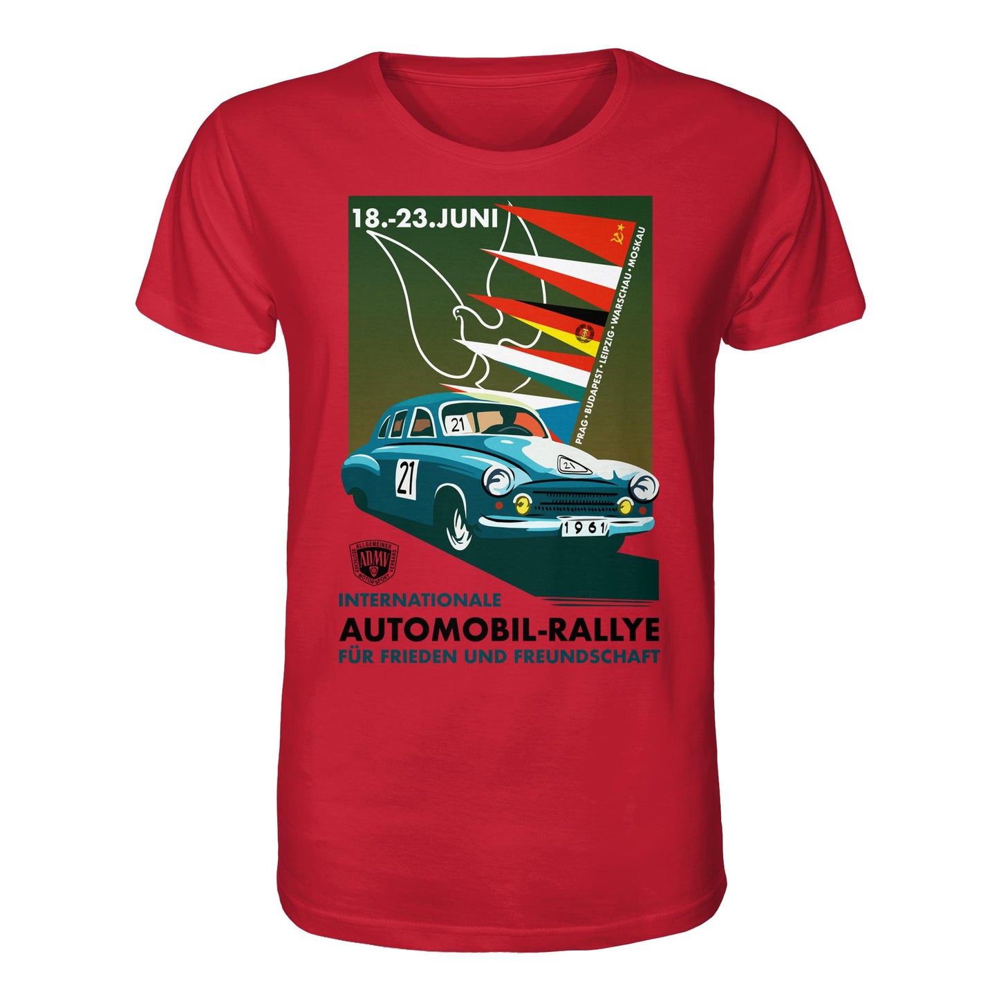 ORGANIC BIO SHIRT UNISEX • INTERNATIONALE RALLYE WARTBURG 1961 (ORIGINAL-PLAKAT)