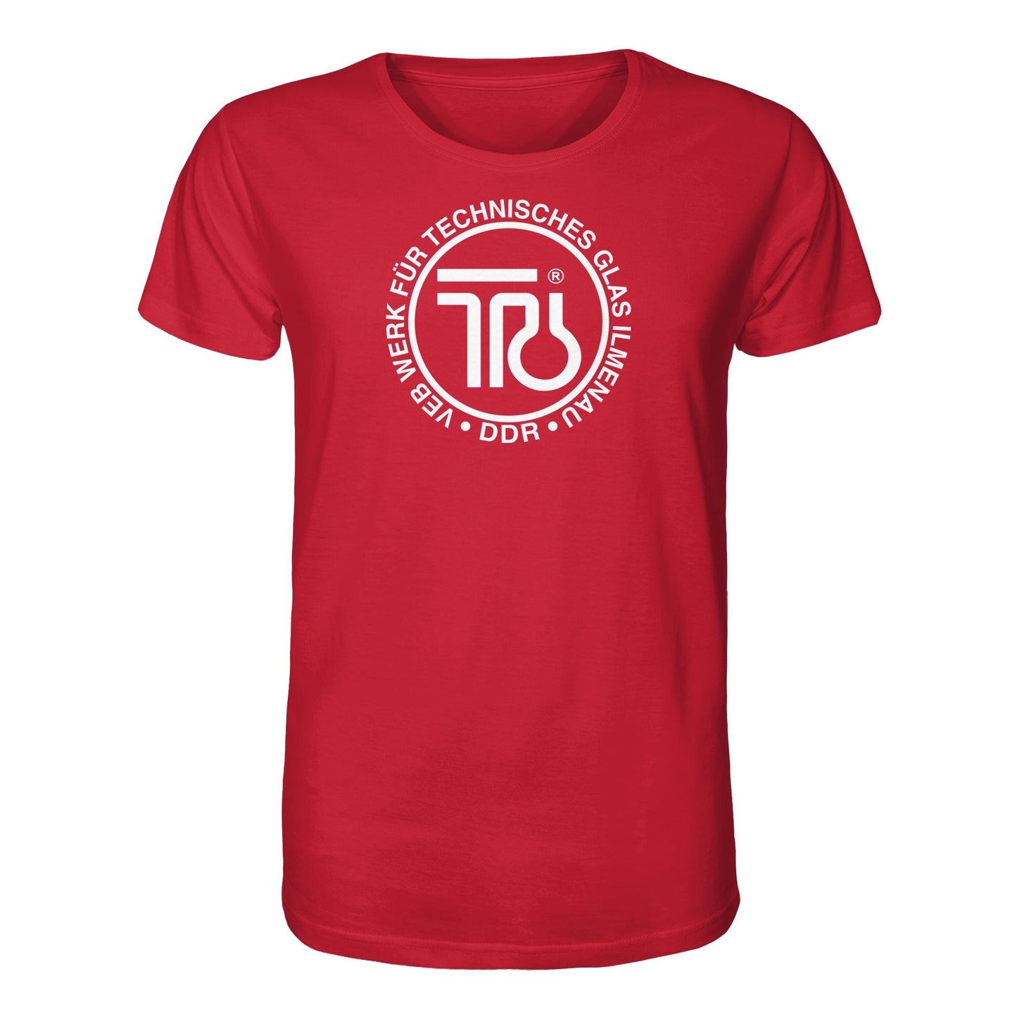 DDR Ostalgie Bio-Shirt Unisex • VEB WERK FÜR TECHNISCHES GLAS ILMENAU