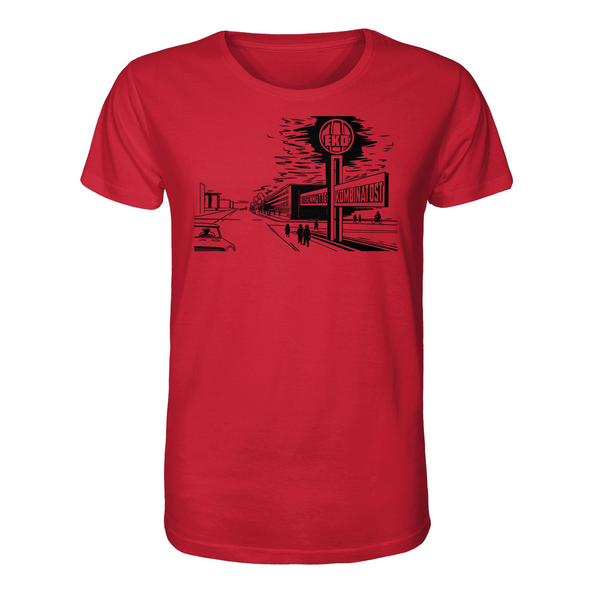 DDR Ostalgie Bio-Shirt Unisex • EISENHÜTTENKOMBINAT OST (EKO) - ORIGINAL POSTSTEMPEL