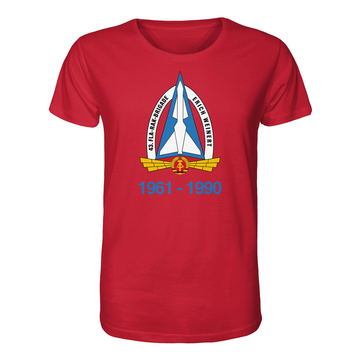 DDR Ostalgie Bio-Shirt Unisex • 43. FLA-RAK-BRIGADE ERICH WEINERT
