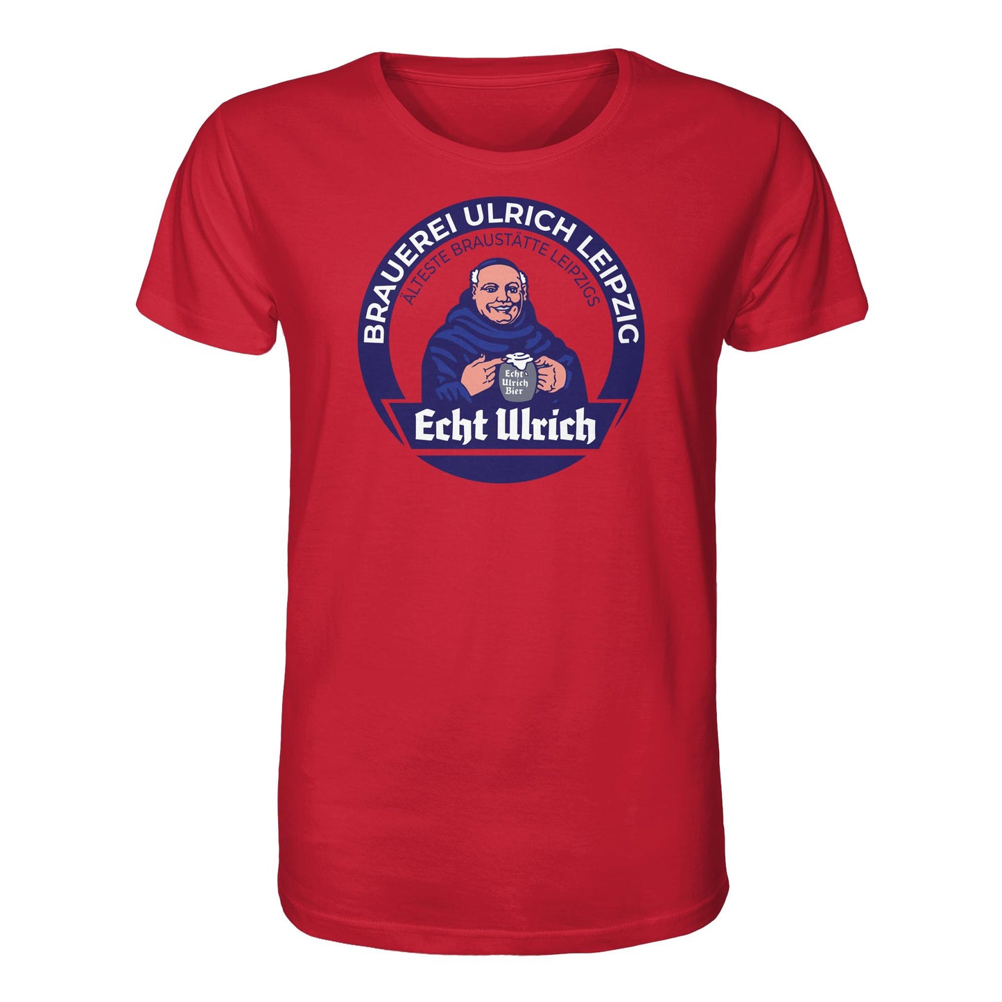 DDR Ostalgie Bio-Shirt Unisex • ECHT ULRICH BIER LEIPZIG (ORIGINAL BIERDECKEL)