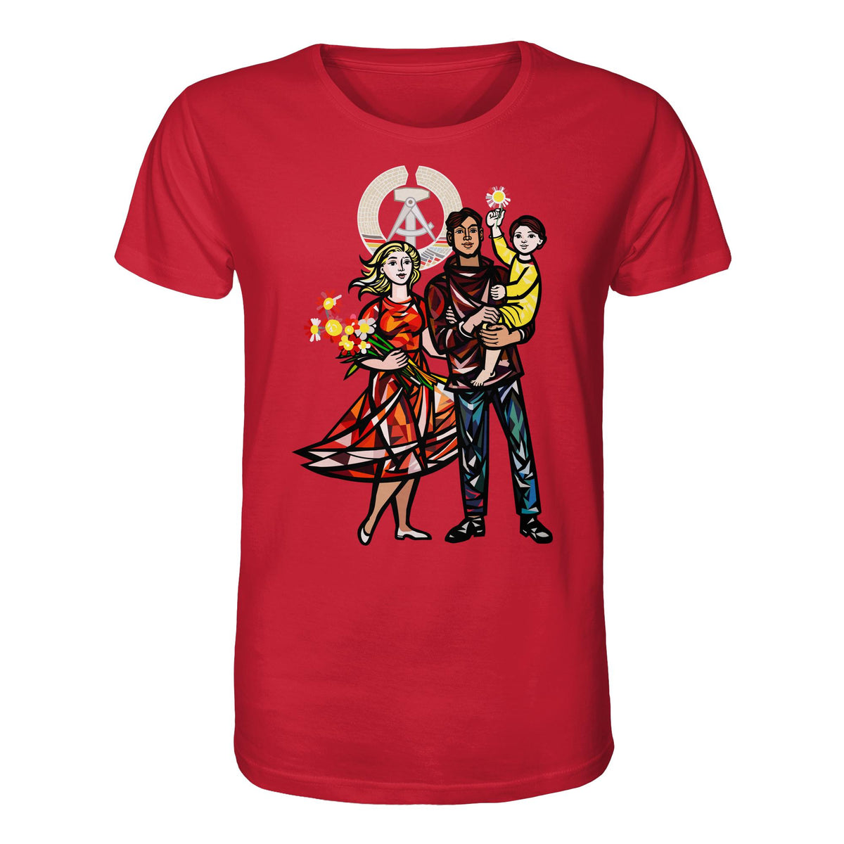 DDR Ostalgie Bio-Shirt Unisex • WALTER WOMACKA - UNSERE FAMILIE (STAATSRATSGEBÄUDE, Aus der Geschichte der Deutschen Arbeiterbewegung, 1964)