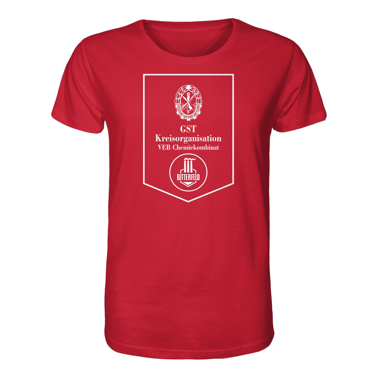 DDR Ostalgie Bio-Shirt Unisex • GST DES VEB CHEMIEKOMBINAT BITTERFELD