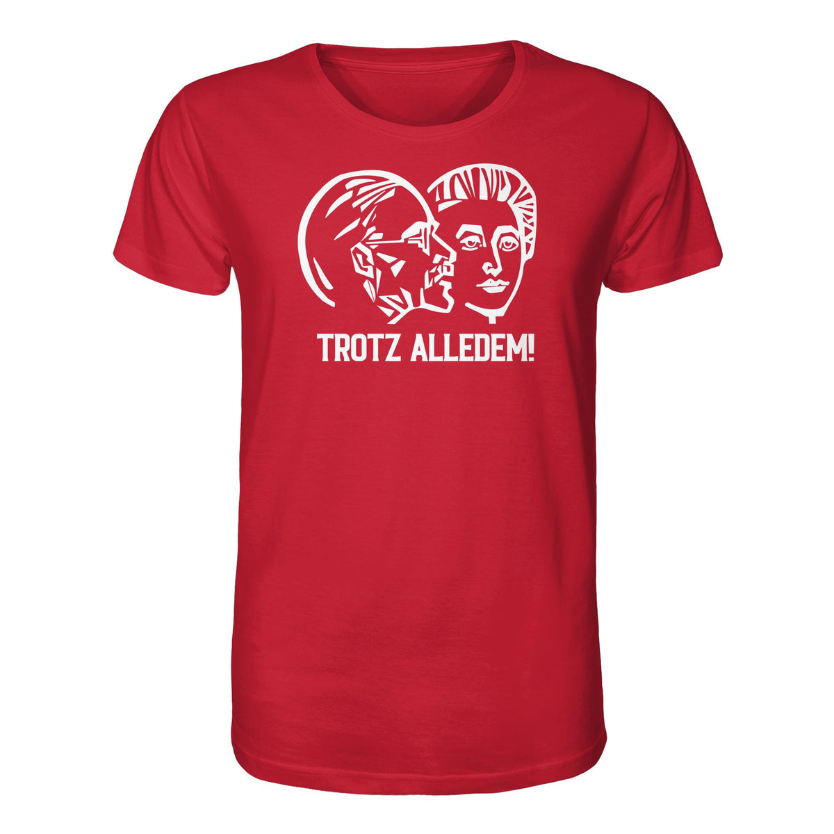 DDR Ostalgie Bio-Shirt Unisex • WALTER WOMACKA - TROTZ ALLEDEM (STAATSRATSGEBÄUDE, Aus der Geschichte der Deutschen Arbeiterbewegung, 1964)