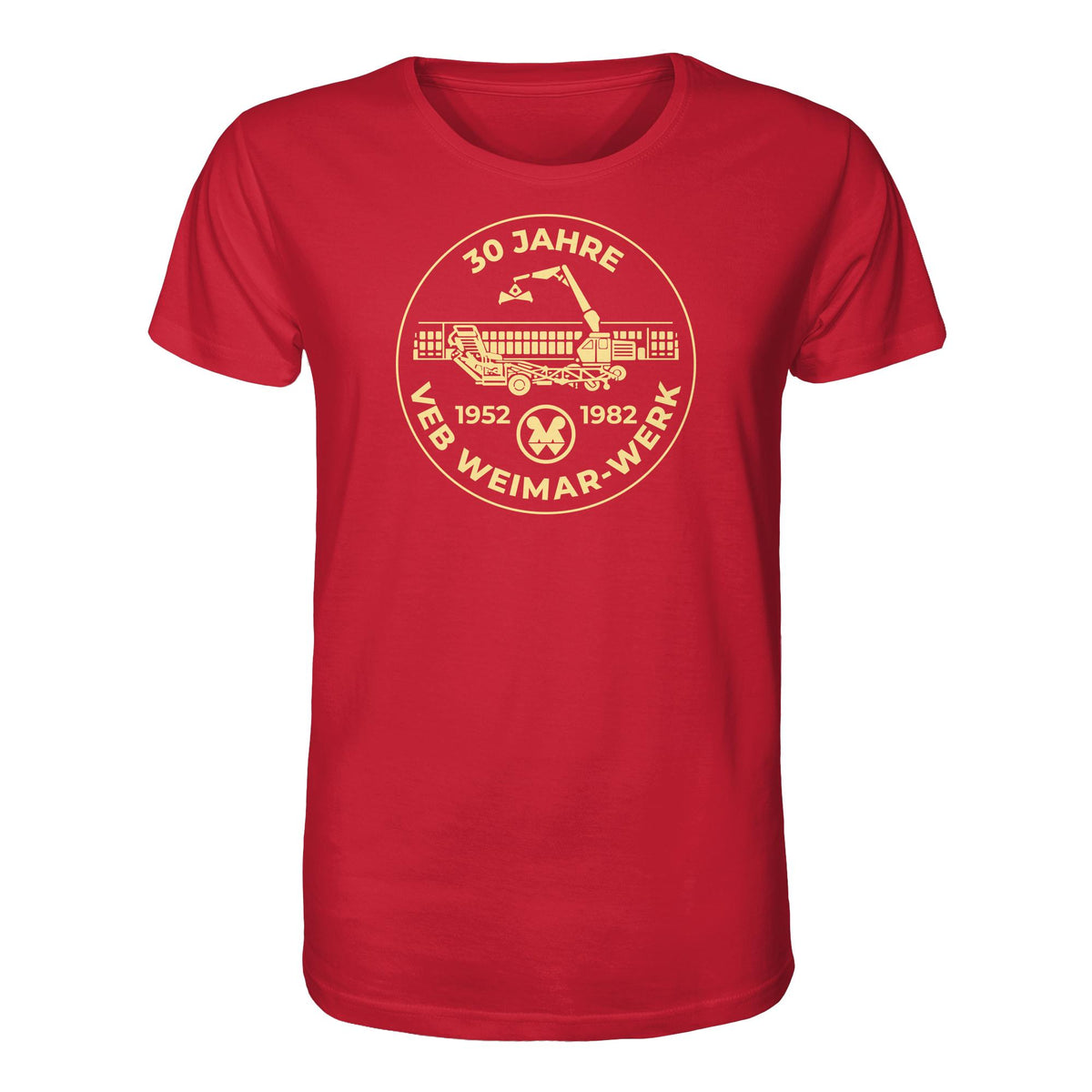 DDR Ostalgie Bio-Shirt Unisex • 30 JAHRE VEB WEIMAR-WERK