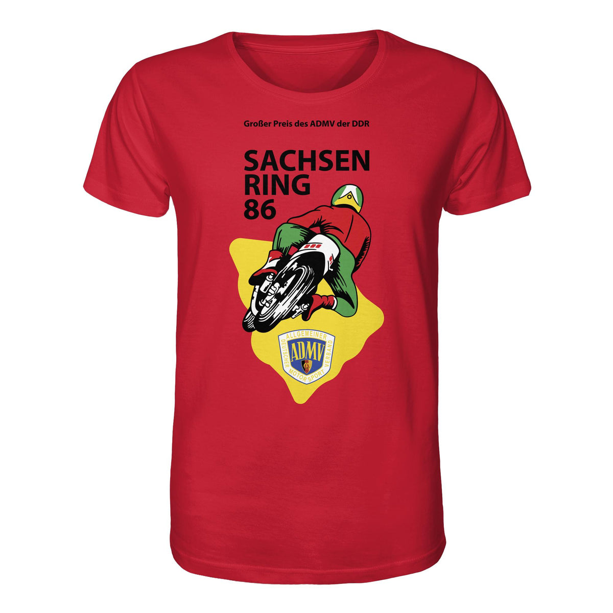 DDR Ostalgie Bio-Shirt Unisex • GROSSER PREIS DER DDR - SACHSENRING 1986
