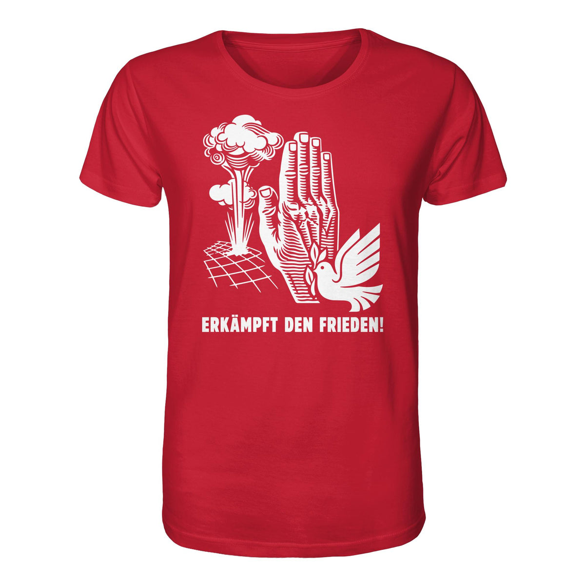 DDR Ostalgie Bio-Shirt Unisex • ERKÄMPFT DEN FRIEDEN! (ORIGINAL-PLAKAT)