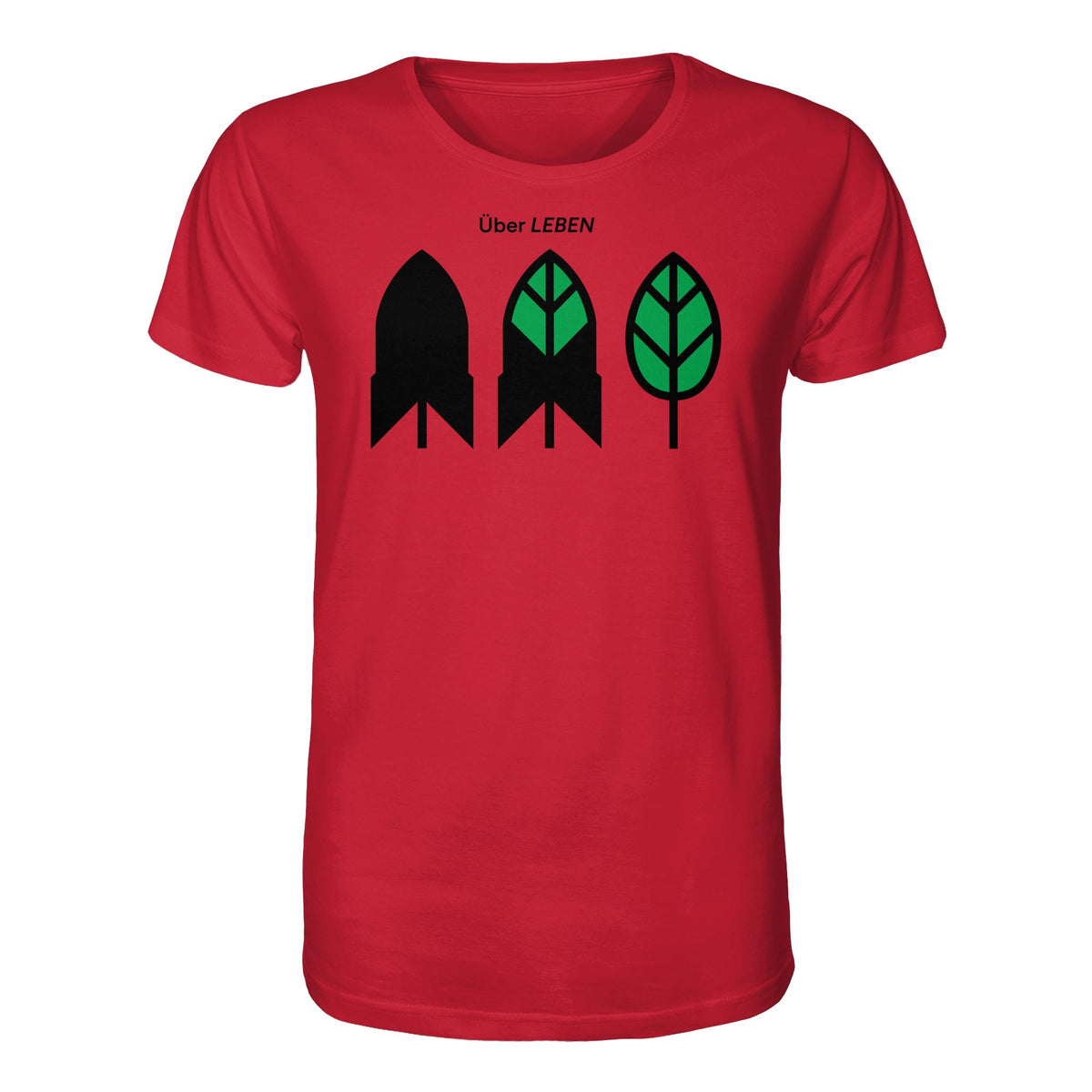 DDR Ostalgie Bio-Shirt Unisex • ÜBER LEBEN (ORIGINAL FRIEDENS-PLAKAT)