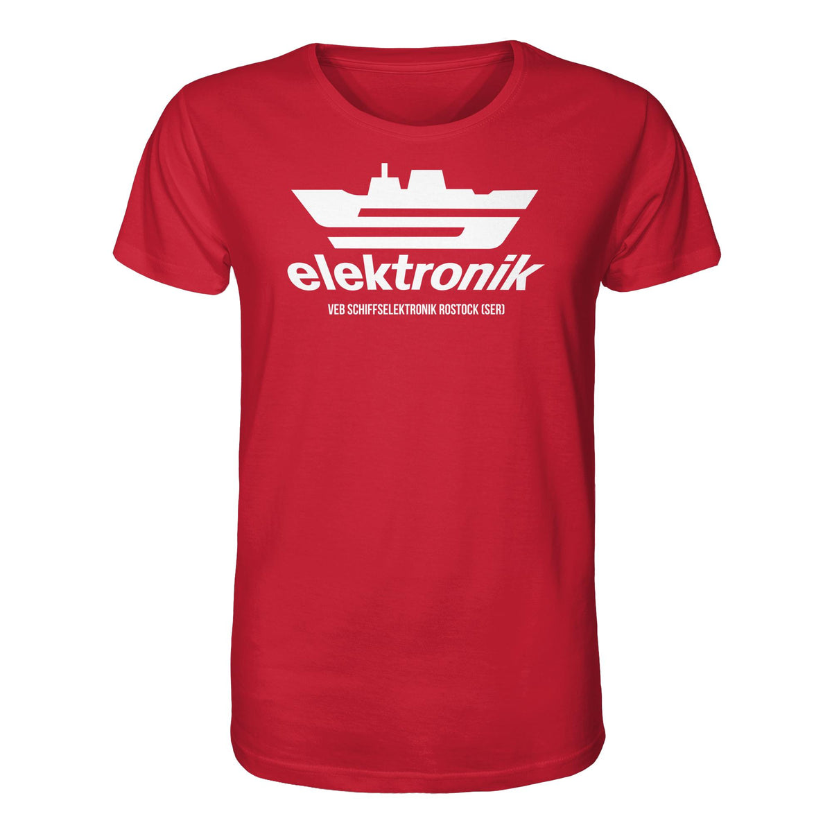 DDR Ostalgie Bio-Shirt Unisex • VEB SCHIFFSELEKTRONIK ROSTOCK