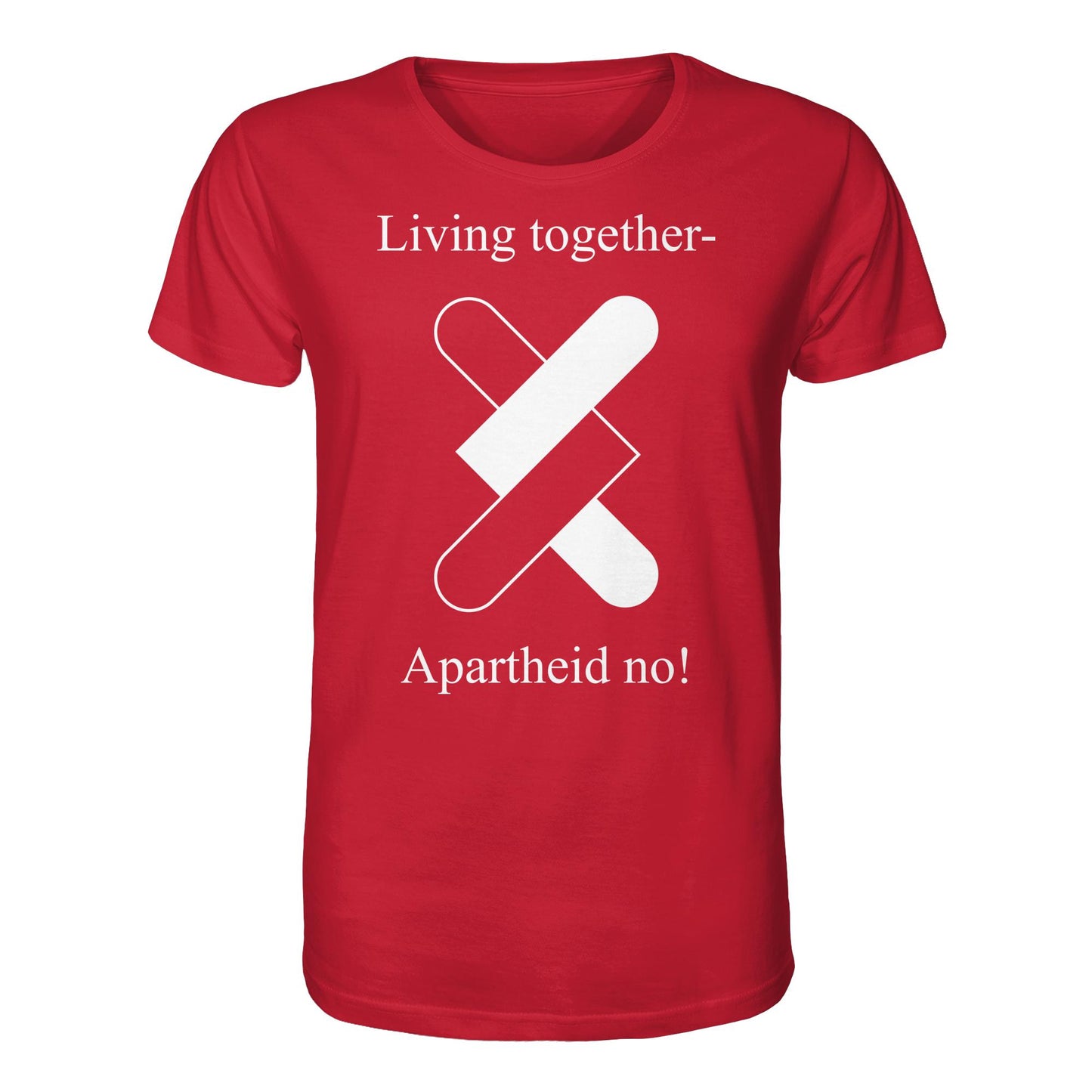DDR Ostalgie Bio-Shirt Unisex • APARTHEID NO! (ORIGINAL POSTER)