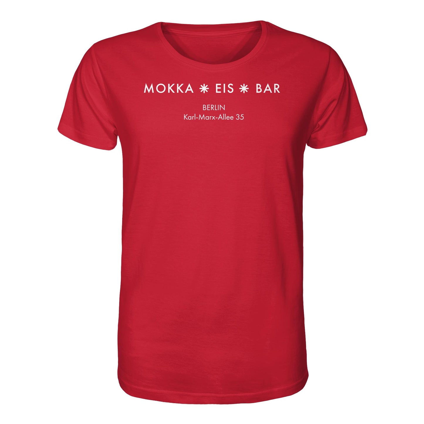 DDR Ostalgie Bio-Shirt Unisex • MOKKA EIS BAR BERLIN (ORIGINAL SEITENLOGO)