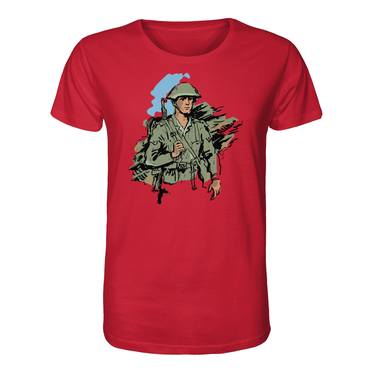 DDR Ostalgie Bio-Shirt Unisex • NVA-SOLDAT (ORIGINAL-ILLUSTRATION)