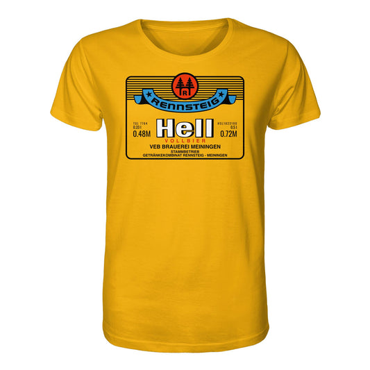 DDR Ostalgie Bio-Shirt Unisex • RENNSTEIG HELL - VEB BRAUEREI MEININGEN