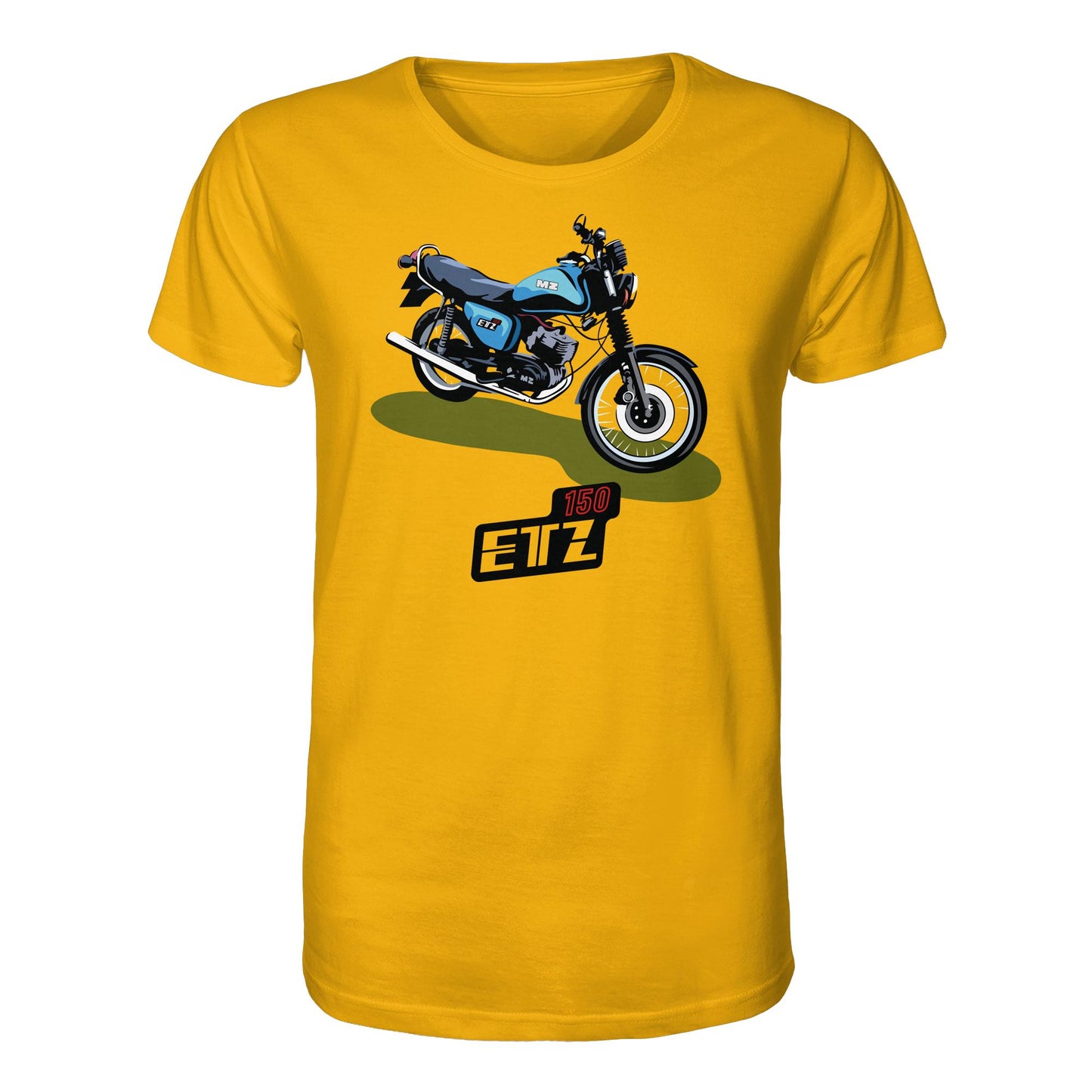 ORGANIC BIO SHIRT UNISEX • MZ ETZ 150 BLAU (ORIGINAL DDR-PLAKAT)