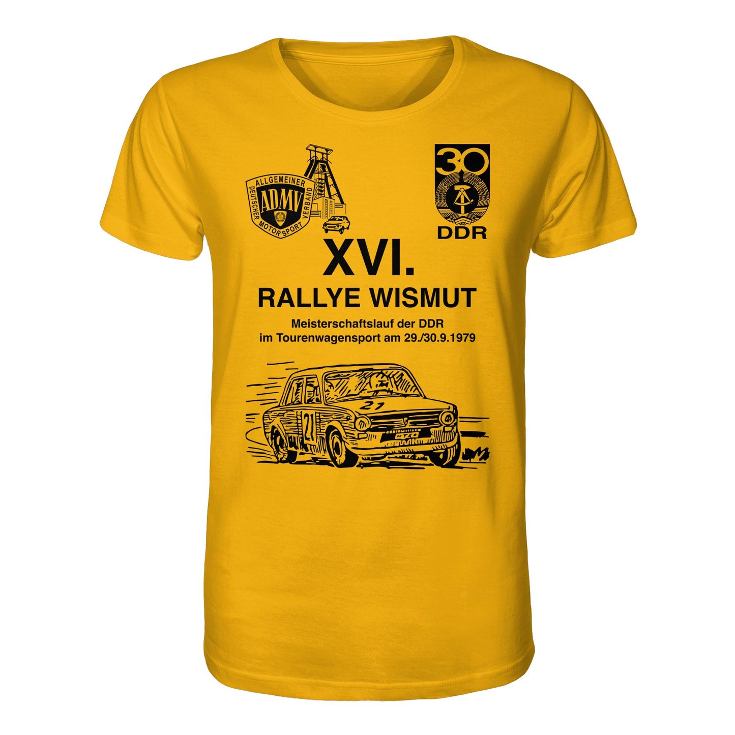 ORGANIC BIO SHIRT UNISEX • 16. RALLYE WISMUT, MEISTERSCHAFTSLAUF DER DDR - 1979