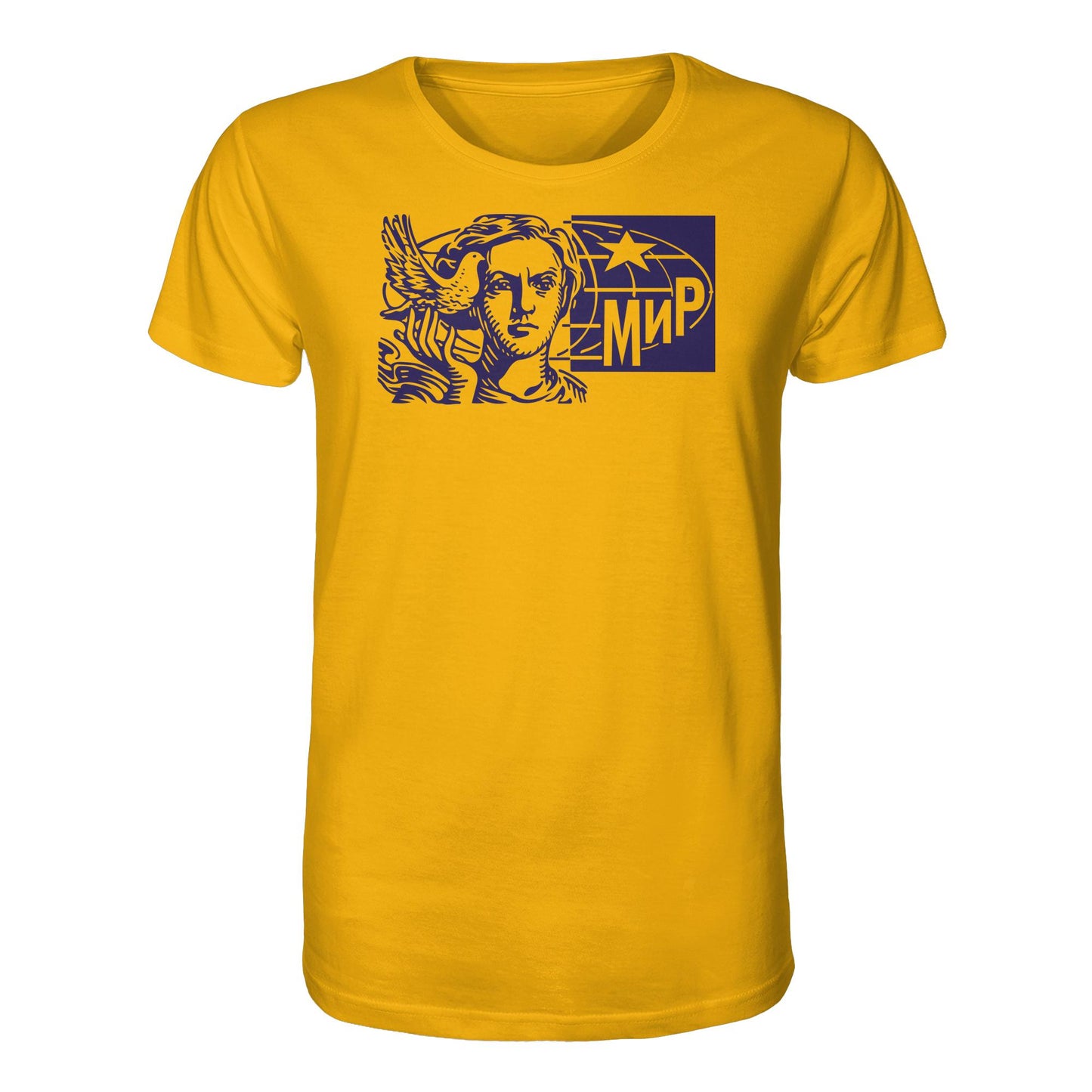 DDR Ostalgie Bio-Shirt Unisex • MIR - FRIEDEN (ORIGINAL BRIEFMARKE)
