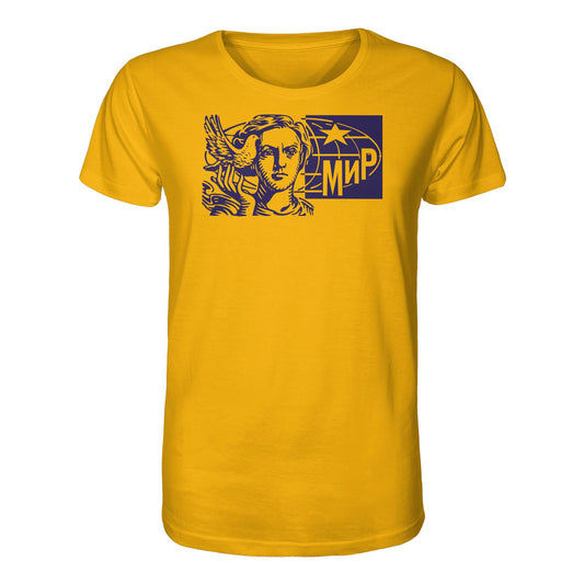 DDR Ostalgie Bio-Shirt Unisex • MIR - FRIEDEN (ORIGINAL BRIEFMARKE)