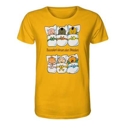 ORGANIC BIO SHIRT UNISEX • BEWAHRT IHNEN DEN FRIEDEN (DDR ORIGINAL-PLAKAT)