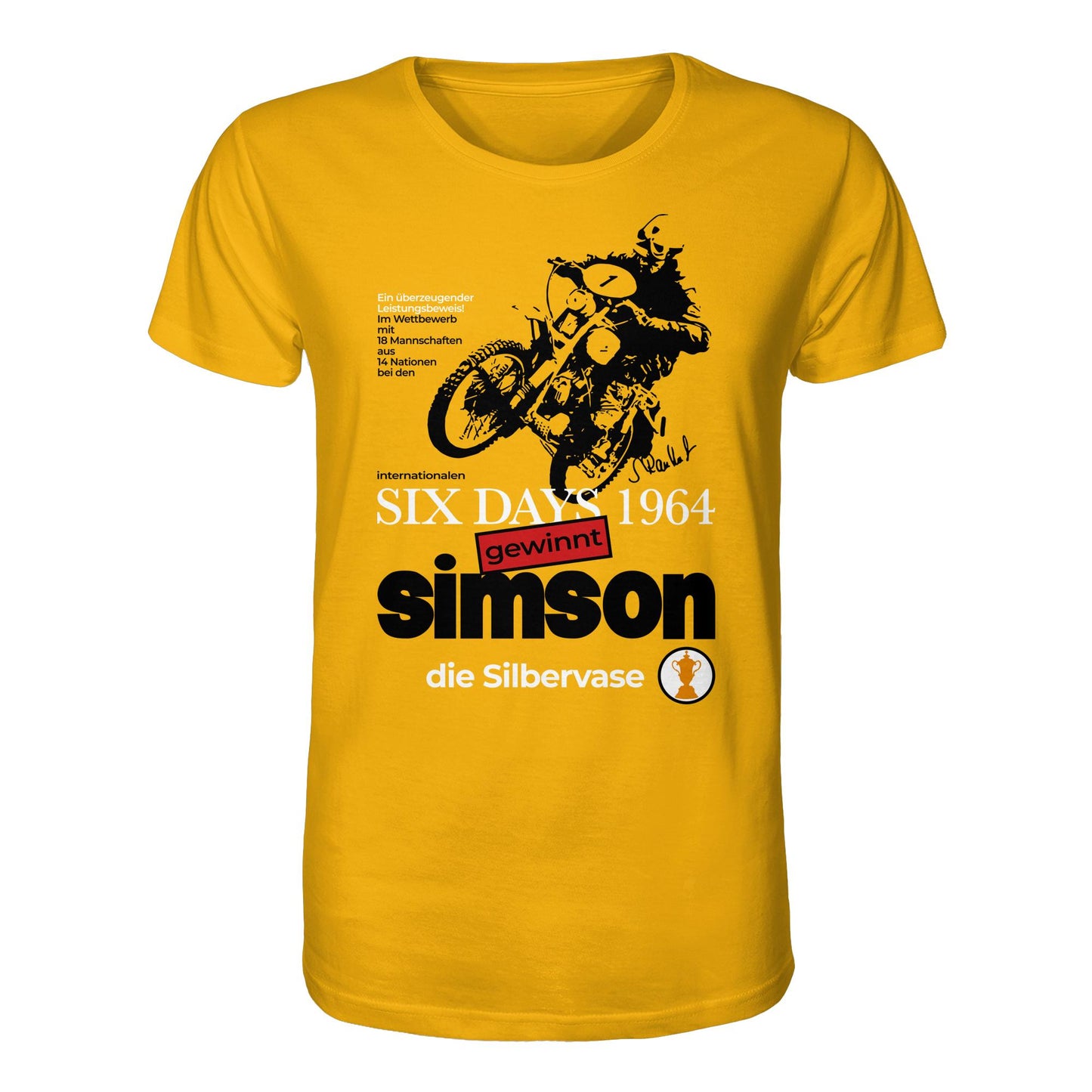 ORGANIC BIO SHIRT UNISEX • SIMSON GEWINNT SILBERVASE - SIX DAYS 1964