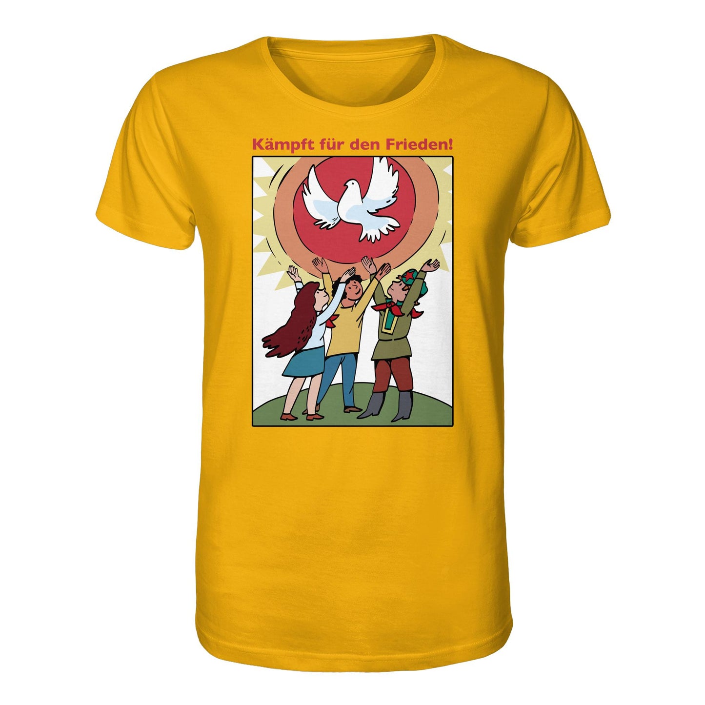 ORGANIC BIO SHIRT UNISEX • KÄMPFT FÜR DEN FRIEDEN! (DDR-ORIGINAL-PLAKAT)
