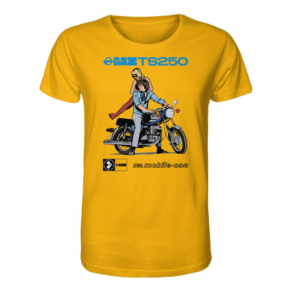 ORGANIC BIO SHIRT UNISEX • MZ TS 250 BLAU (ORIGINAL DDR-PLAKAT)