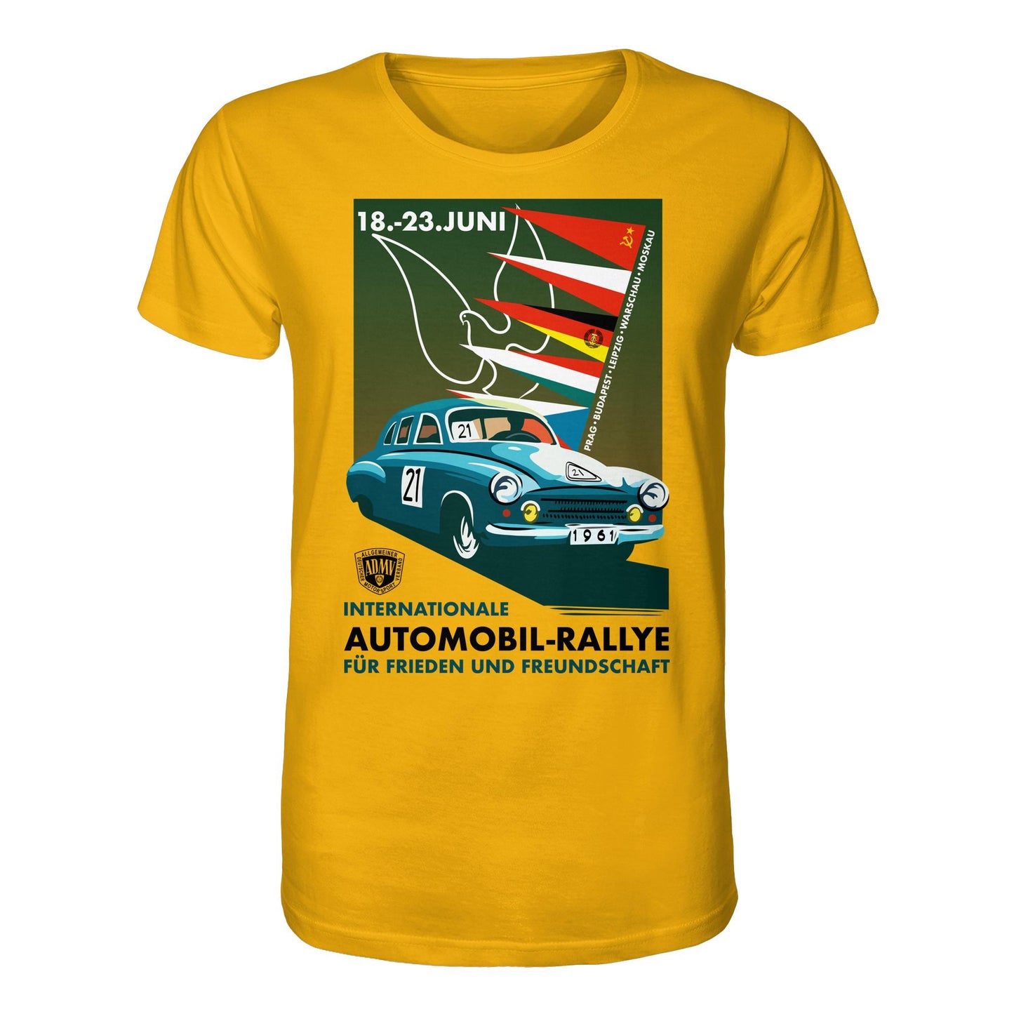 ORGANIC BIO SHIRT UNISEX • INTERNATIONALE RALLYE WARTBURG 1961 (ORIGINAL-PLAKAT)