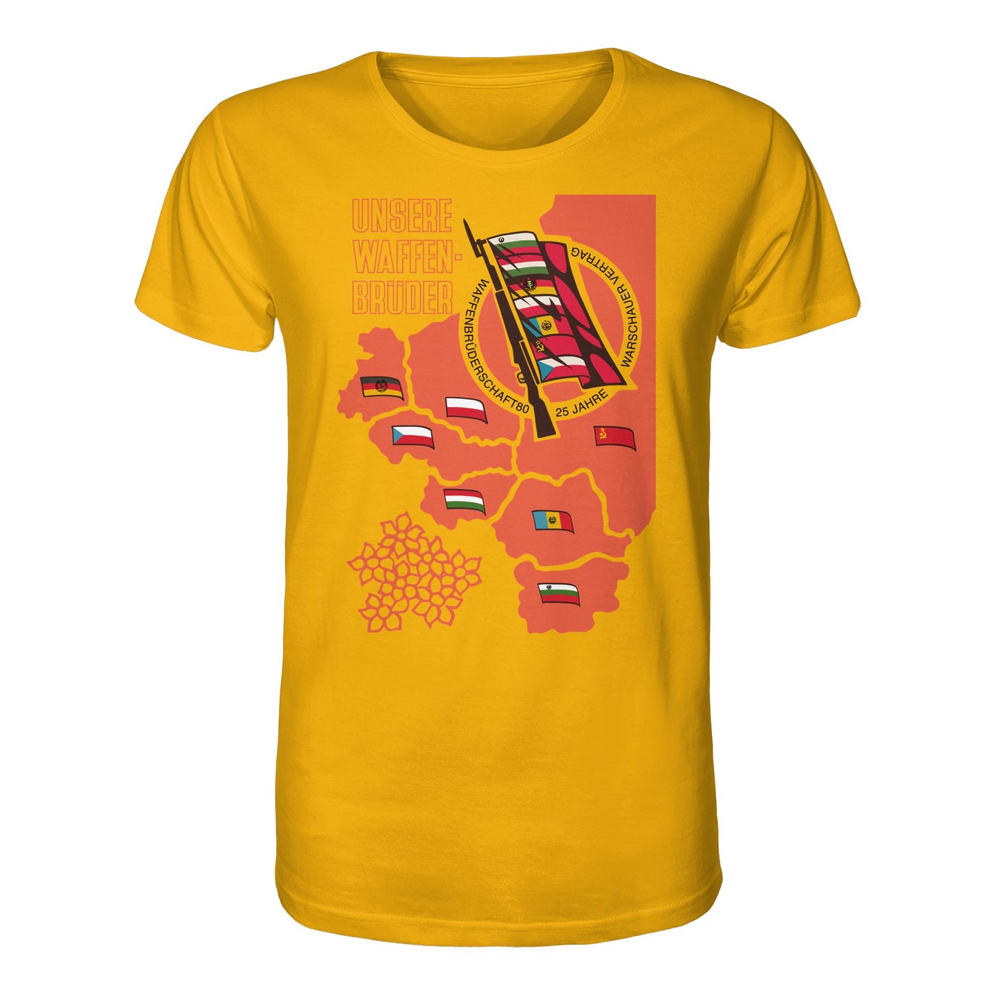 DDR Ostalgie Bio-Shirt Unisex • WAFFENBRÜDERSCHAFT80 - WARSCHAUER VERTRAG