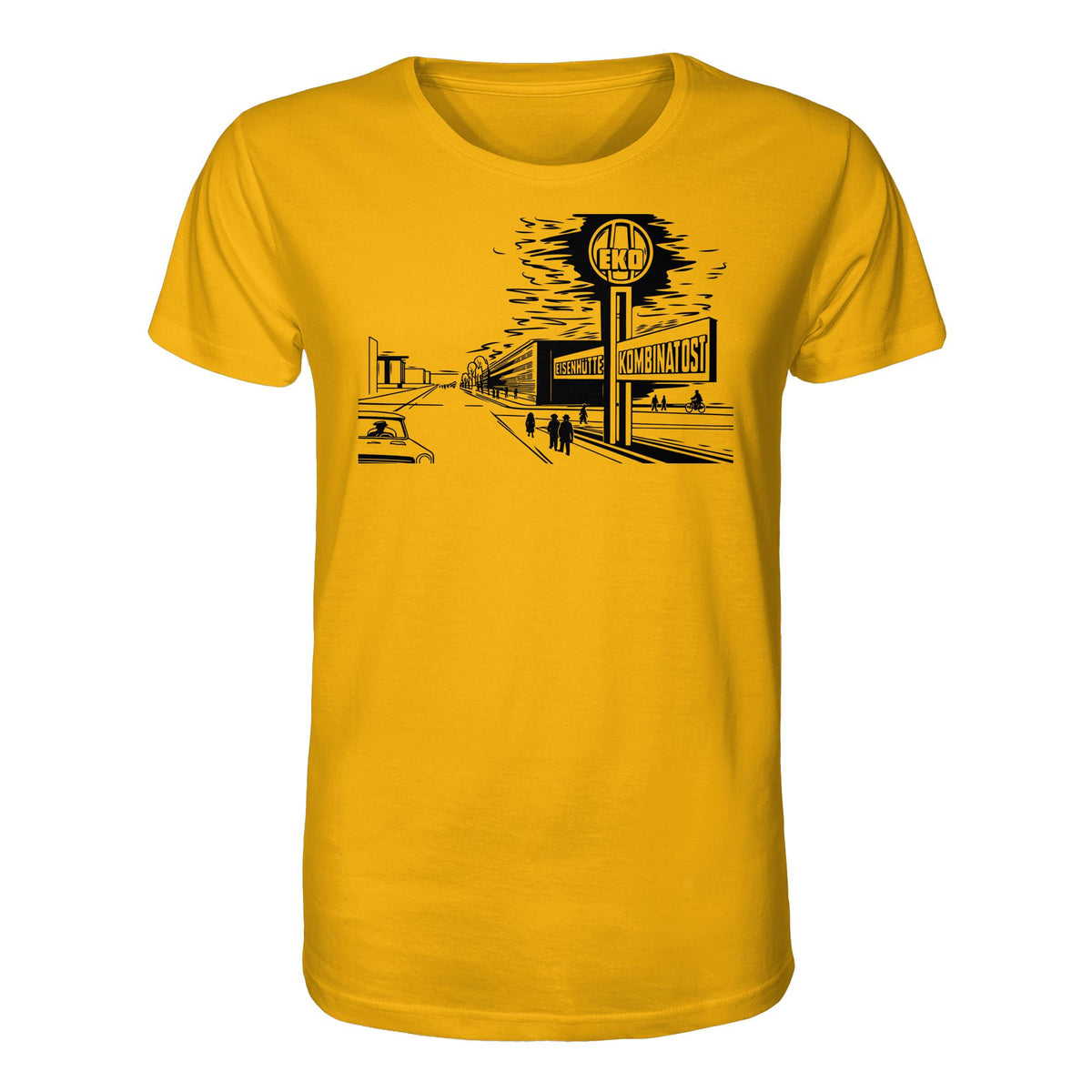 DDR Ostalgie Bio-Shirt Unisex • EISENHÜTTENKOMBINAT OST (EKO) - ORIGINAL POSTSTEMPEL