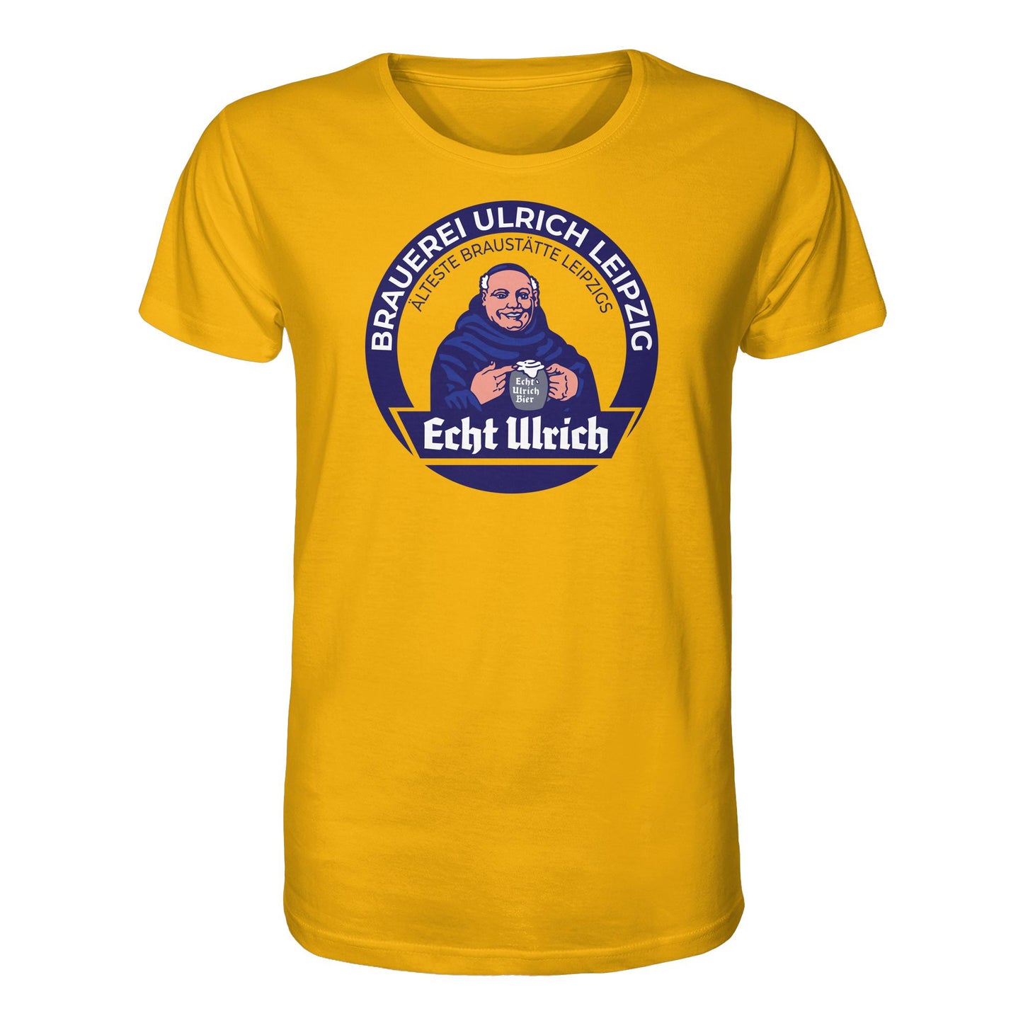 DDR Ostalgie Bio-Shirt Unisex • ECHT ULRICH BIER LEIPZIG (ORIGINAL BIERDECKEL)