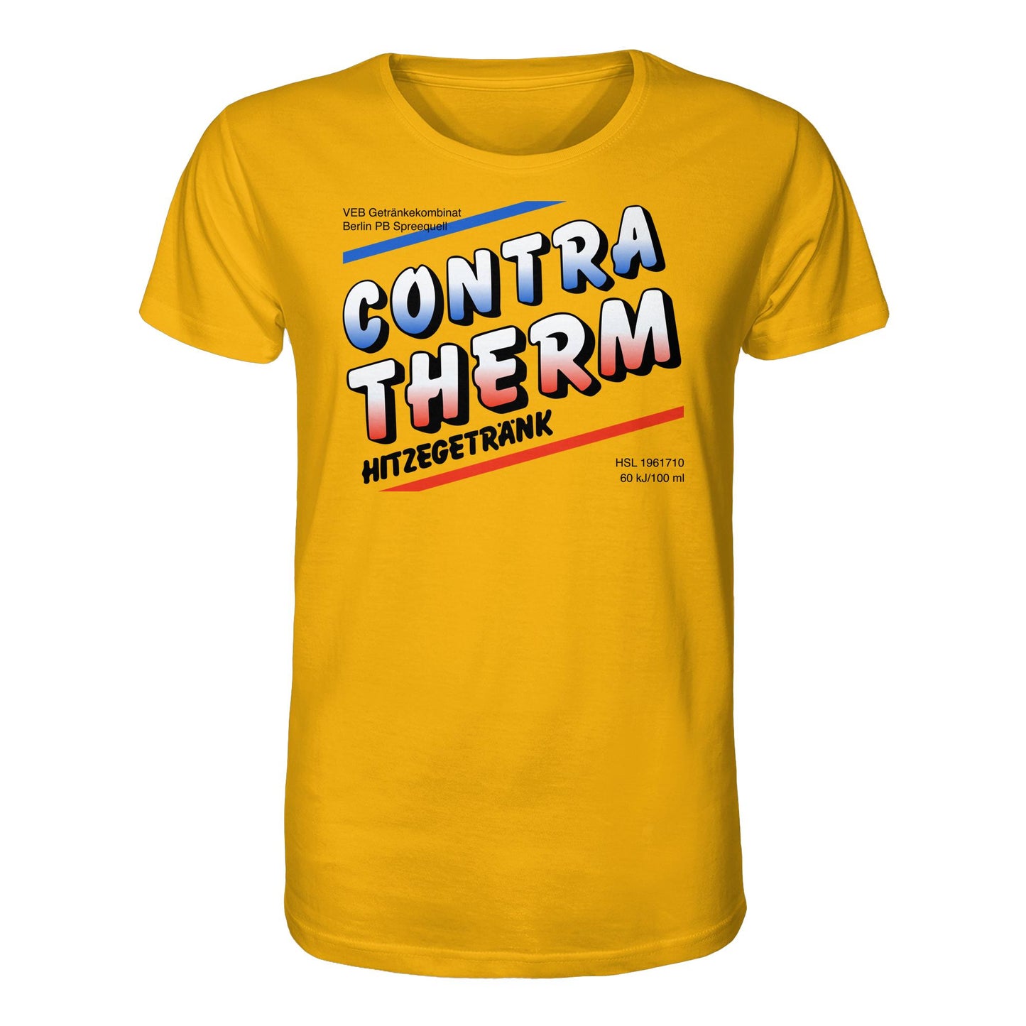 DDR Ostalgie Bio-Shirt Unisex • CONTRA THERM - VEB GETRÄNKEKOMBINAT BERLIN SPREEQUELL