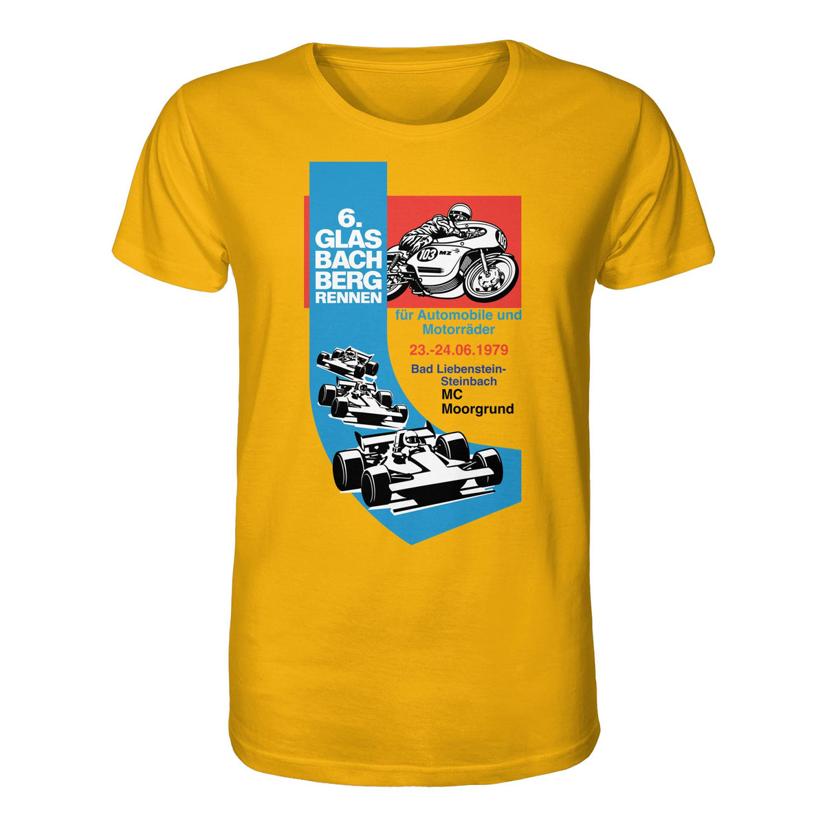 DDR Ostalgie Bio-Shirt Unisex • 6. GLASBACHBERGRENNEN 1979