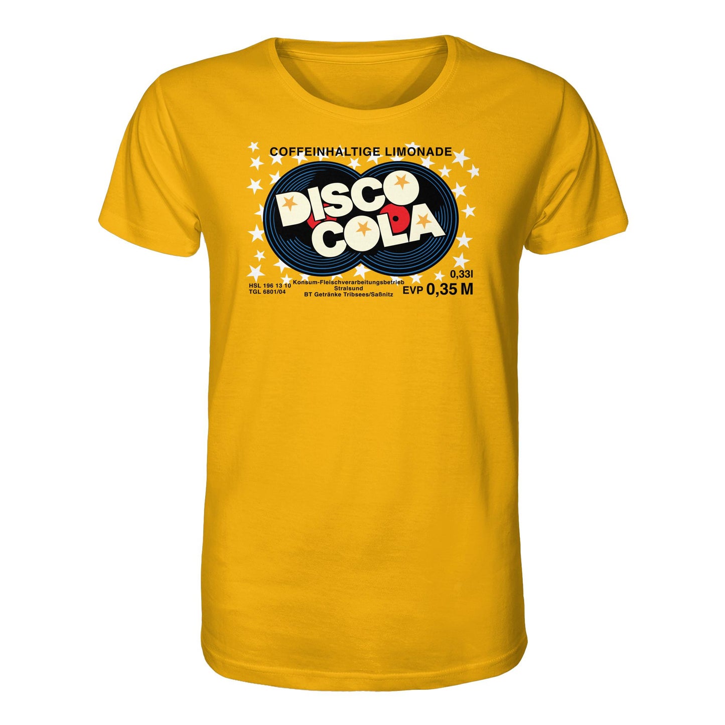 DDR Ostalgie Bio-Shirt Unisex • DISCO COLA - ORIGINAL ETIKETT
