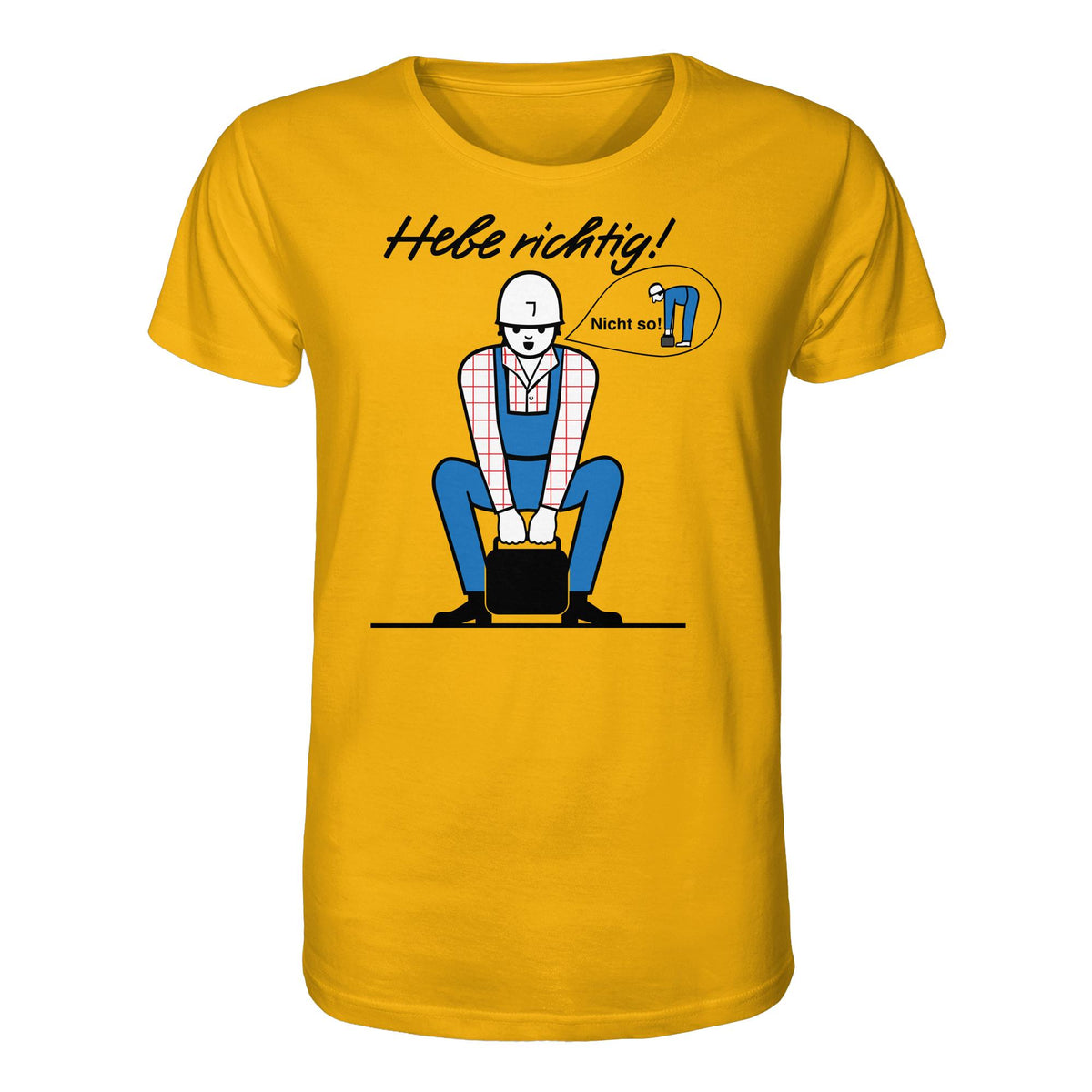 DDR Ostalgie Bio-Shirt Unisex • HEBE RICHTIG! (ORIGINAL SCHILD)