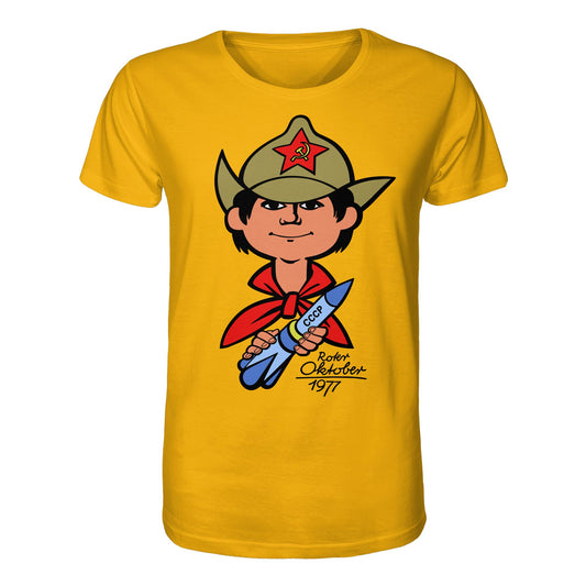 DDR Ostalgie Bio-Shirt Unisex • ROTER OKTOBER 1917 (ORIGINAL NICKI-MOTIV)