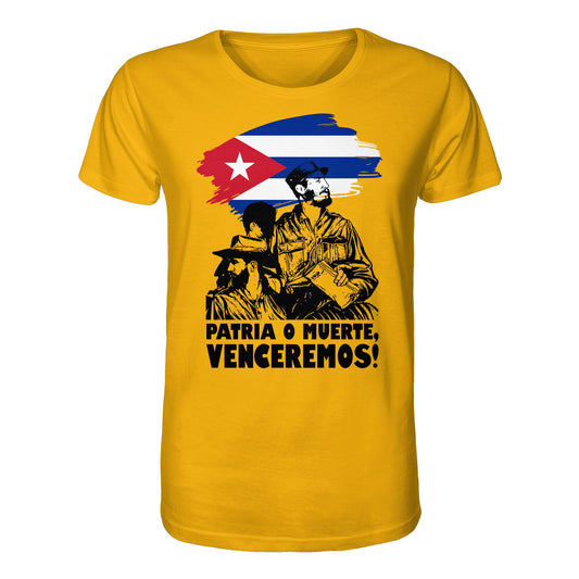 DDR Ostalgie Bio-Shirt Unisex • KUBA - PATRIA O MUERTE, VENCEREMOS! (ORIGINAL PLAKAT)