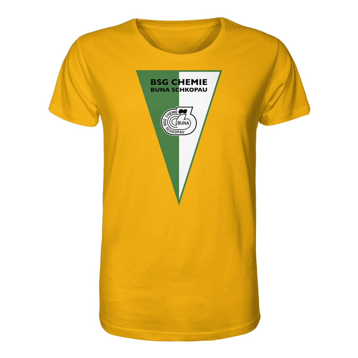 DDR Ostalgie Bio-Shirt Unisex • BSG CHEMIE BUNA SCHKOPAU (ORIGINALWIMPEL)