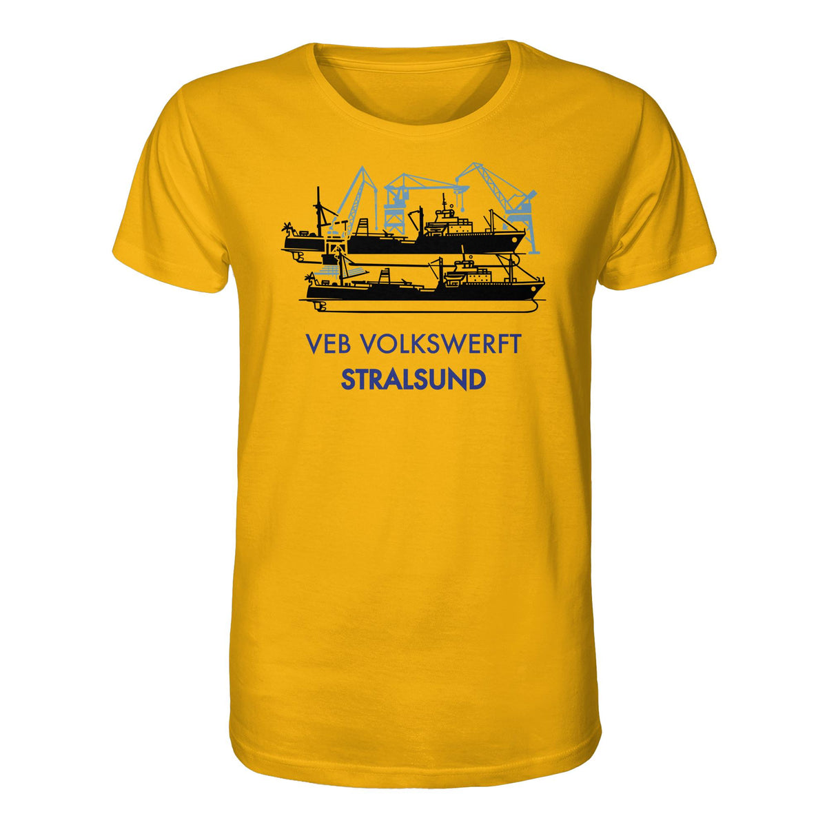 DDR Ostalgie Bio-Shirt Unisex • VEB VOLKSWERFT STRALSUND