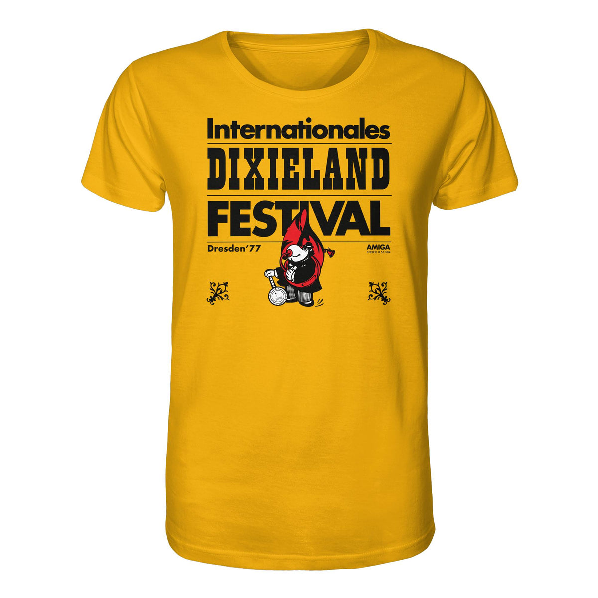 DDR Ostalgie Bio-Shirt Unisex • INTERNATIONALES DIXIELAND FESTIVAL DRESDEN 1977