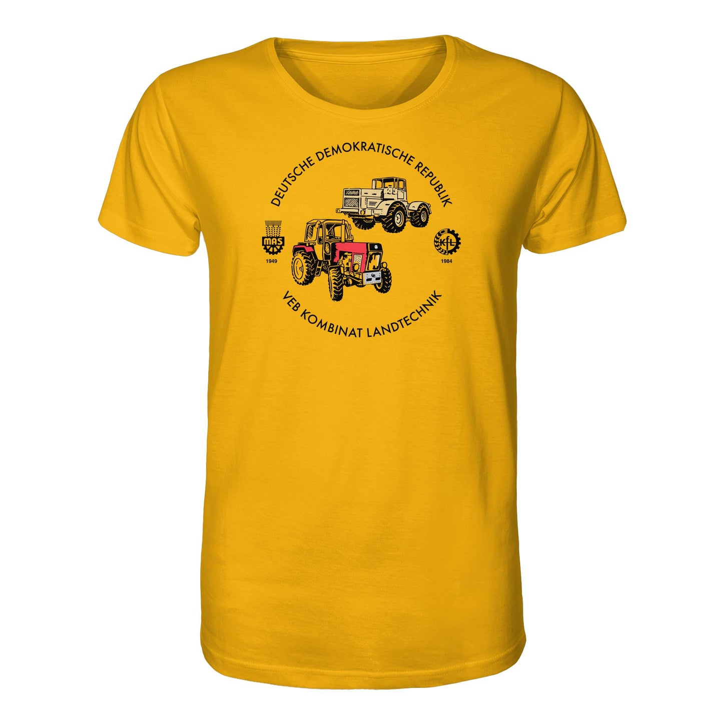 DDR Ostalgie Bio-Shirt Unisex • VEB KOMBINAT LANDTECHNIK (ORIGINAL GEDÄCHTNISTELLER)