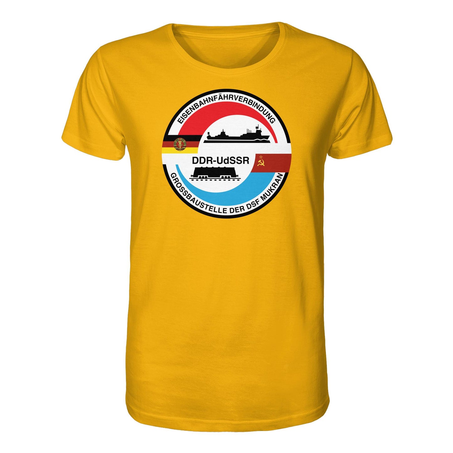 DDR Ostalgie Bio-Shirt Unisex • GROSSBAUSTELLE DER DSF MUKRAN