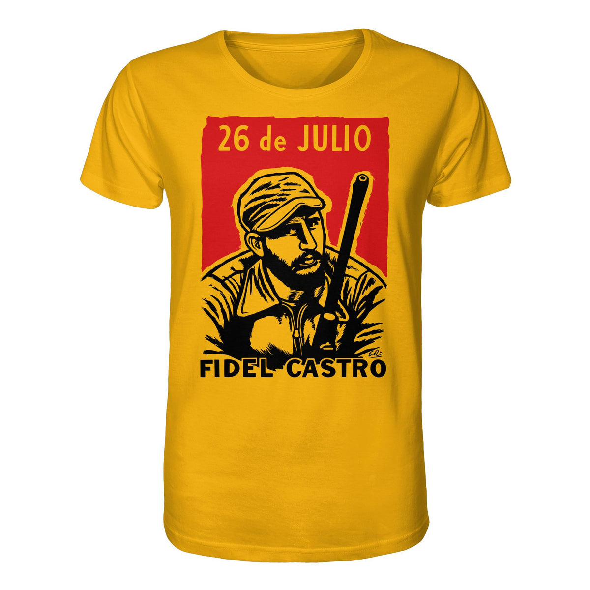 DDR Ostalgie Bio-Shirt Unisex • FIDEL CASTRO - BEWEGUNG DES 26. JULI