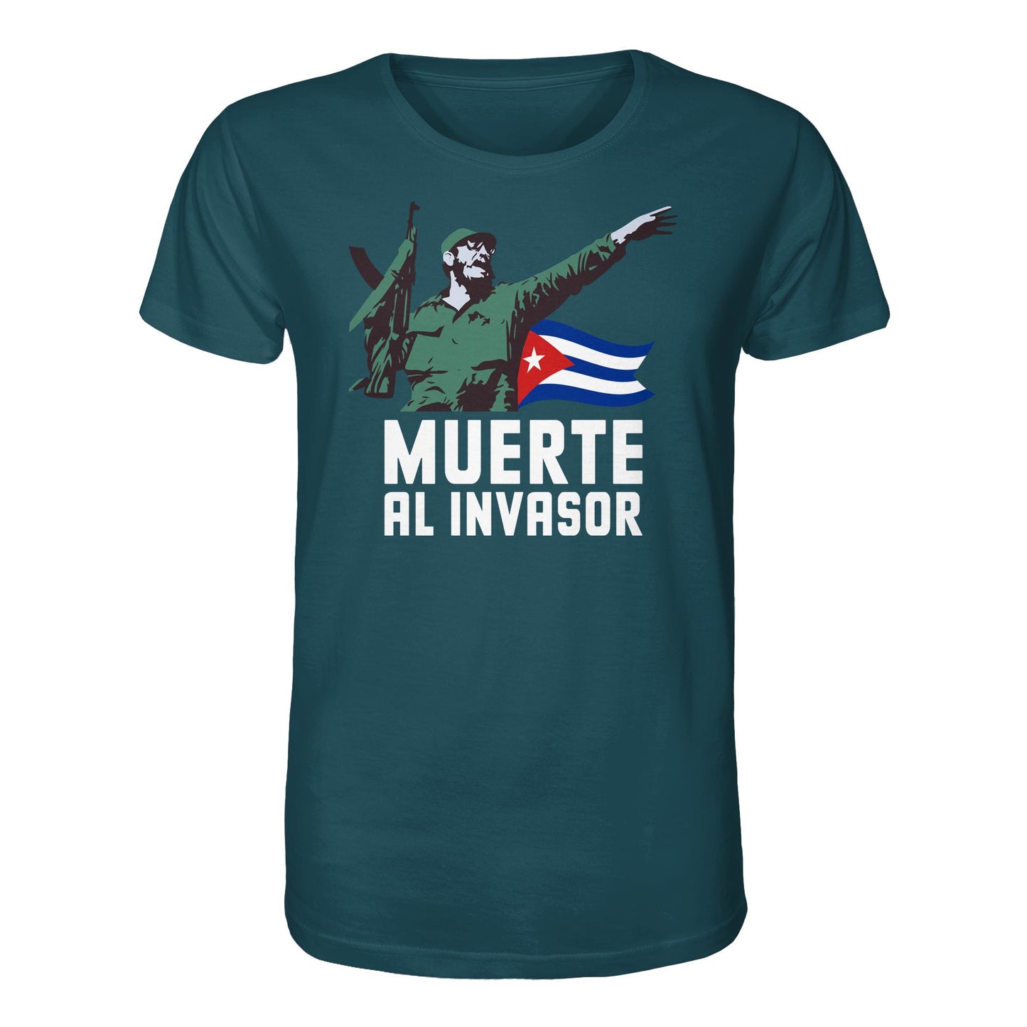 DDR Ostalgie Bio-Shirt Unisex • KUBA - MUERTE AL INVASOR
