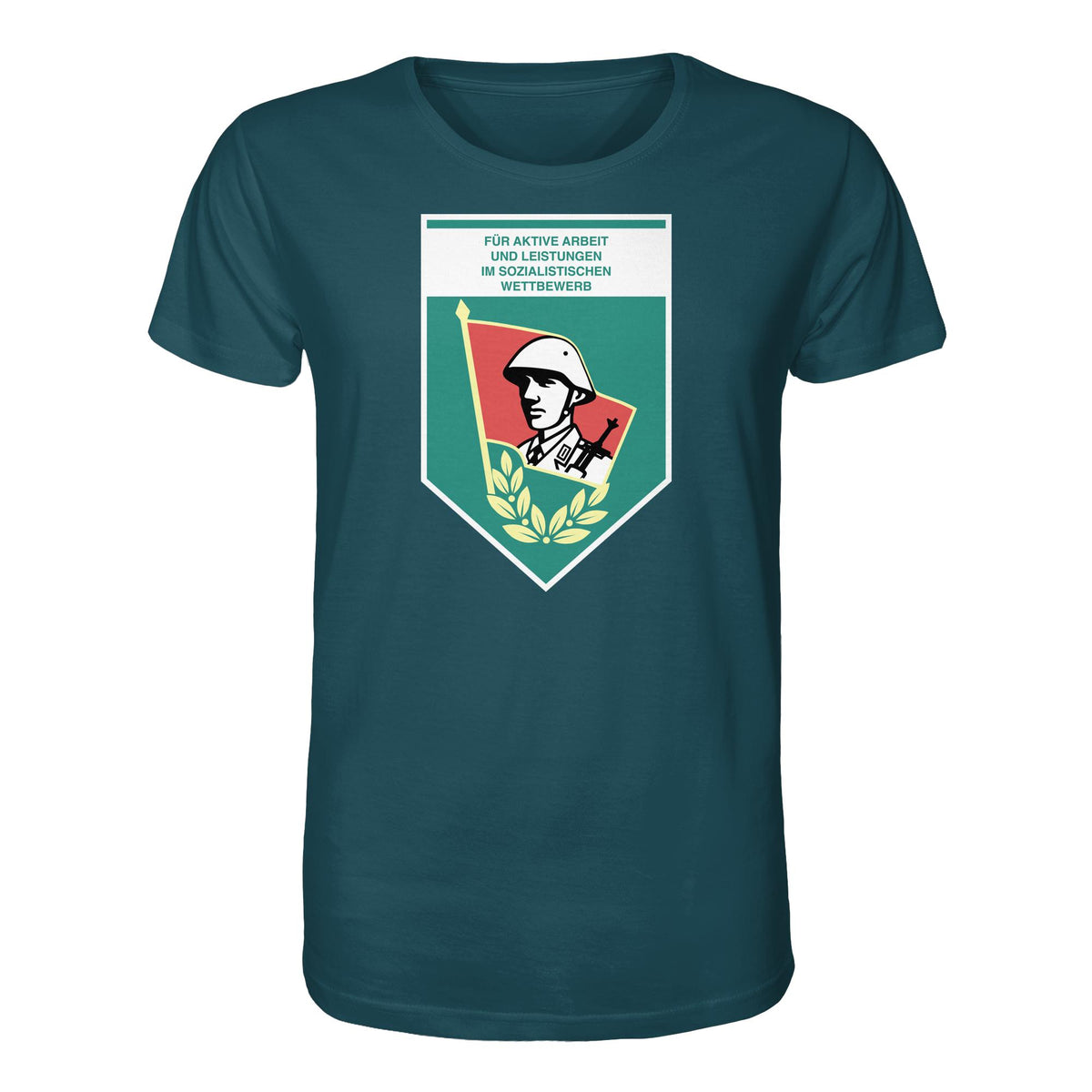 DDR Ostalgie Bio-Shirt Unisex • FÜR AKTIVE LEISTUNG UND ARBEIT (ORIGINAL WIMPEL)
