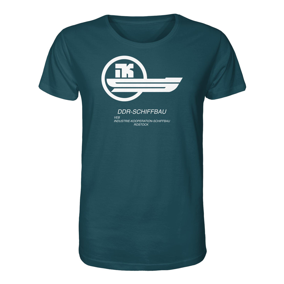 DDR Ostalgie Bio-Shirt Unisex • VEB INDUSTRIE-KOOPERATION SCHIFFBAU ROSTOCK