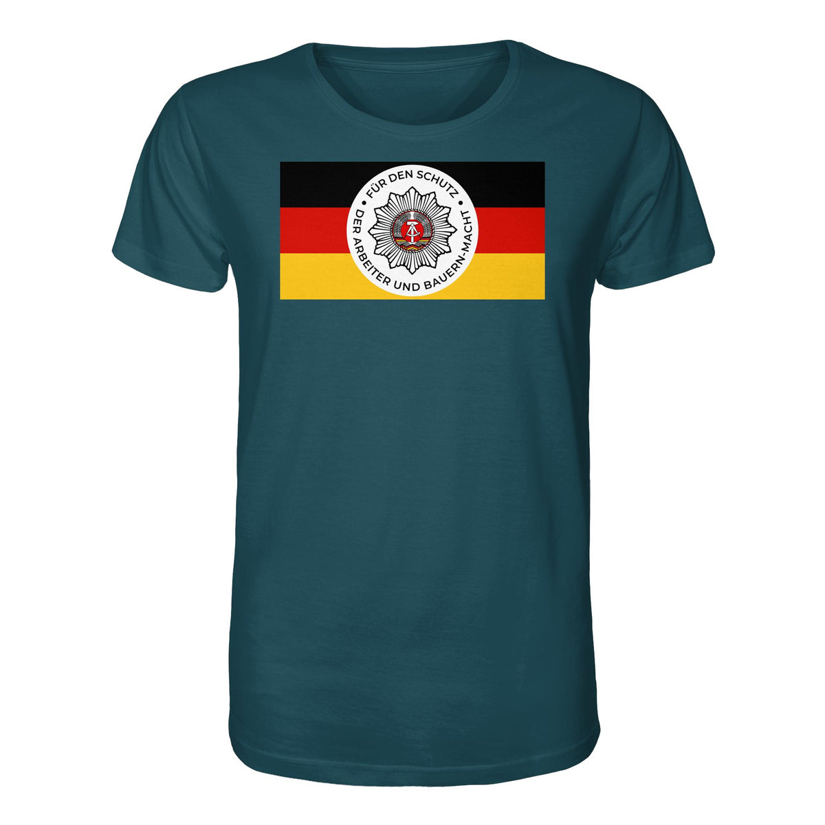 DDR Ostalgie Bio-Shirt Unisex • NVA - FÜR DEN SCHUTZ DER ARBEITER- UND BAUERNMACHT (ORIGINAL BANDEROLE)