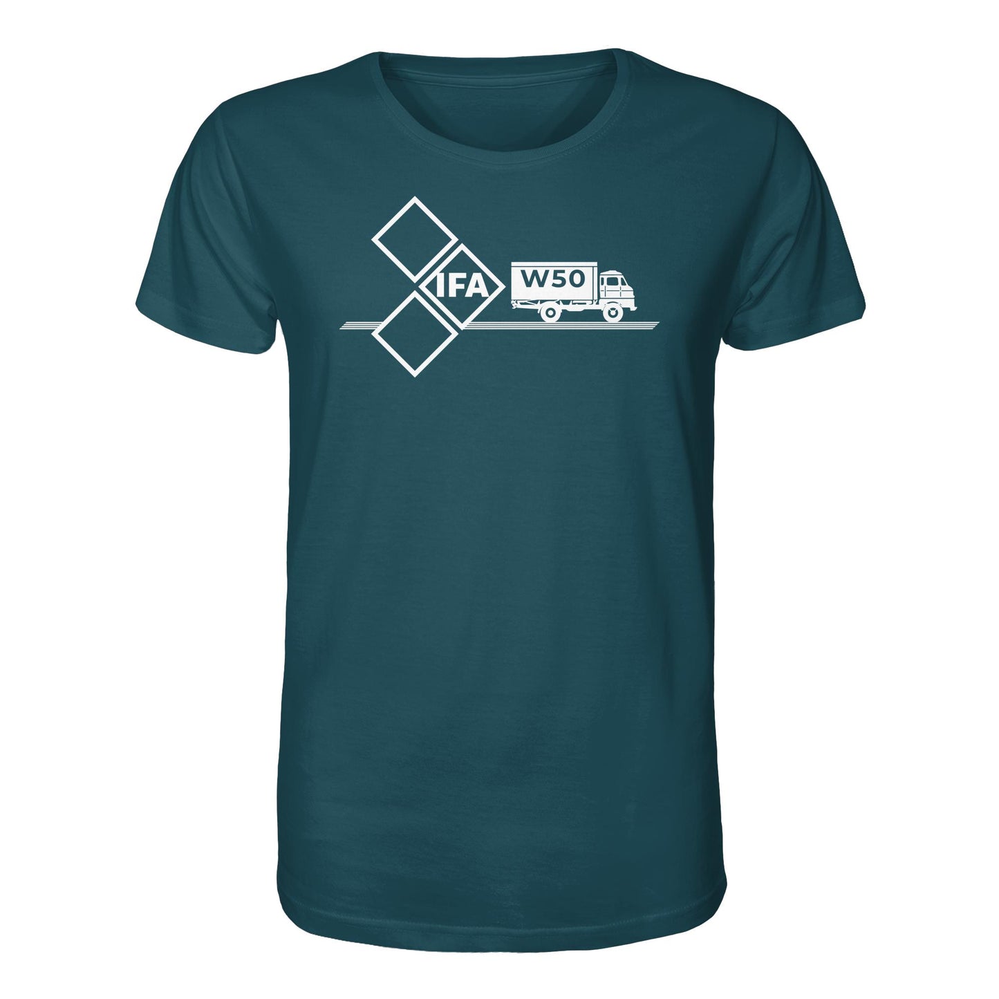 DDR Ostalgie Bio-Shirt Unisex • IFA W50 (ORIGINAL SCHILD)