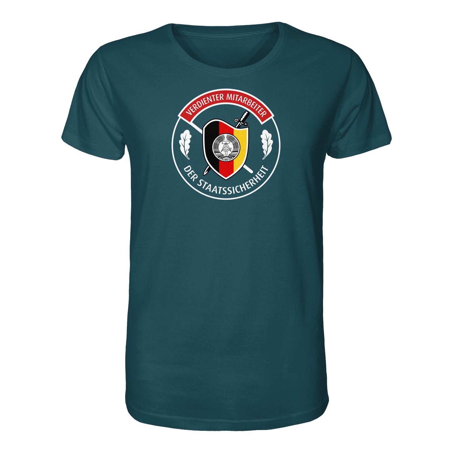DDR Ostalgie Bio-Shirt Unisex • VERDIENTER MITARBEITER DER STAATSSICHERHEIT (ORIGINAL ORDEN)