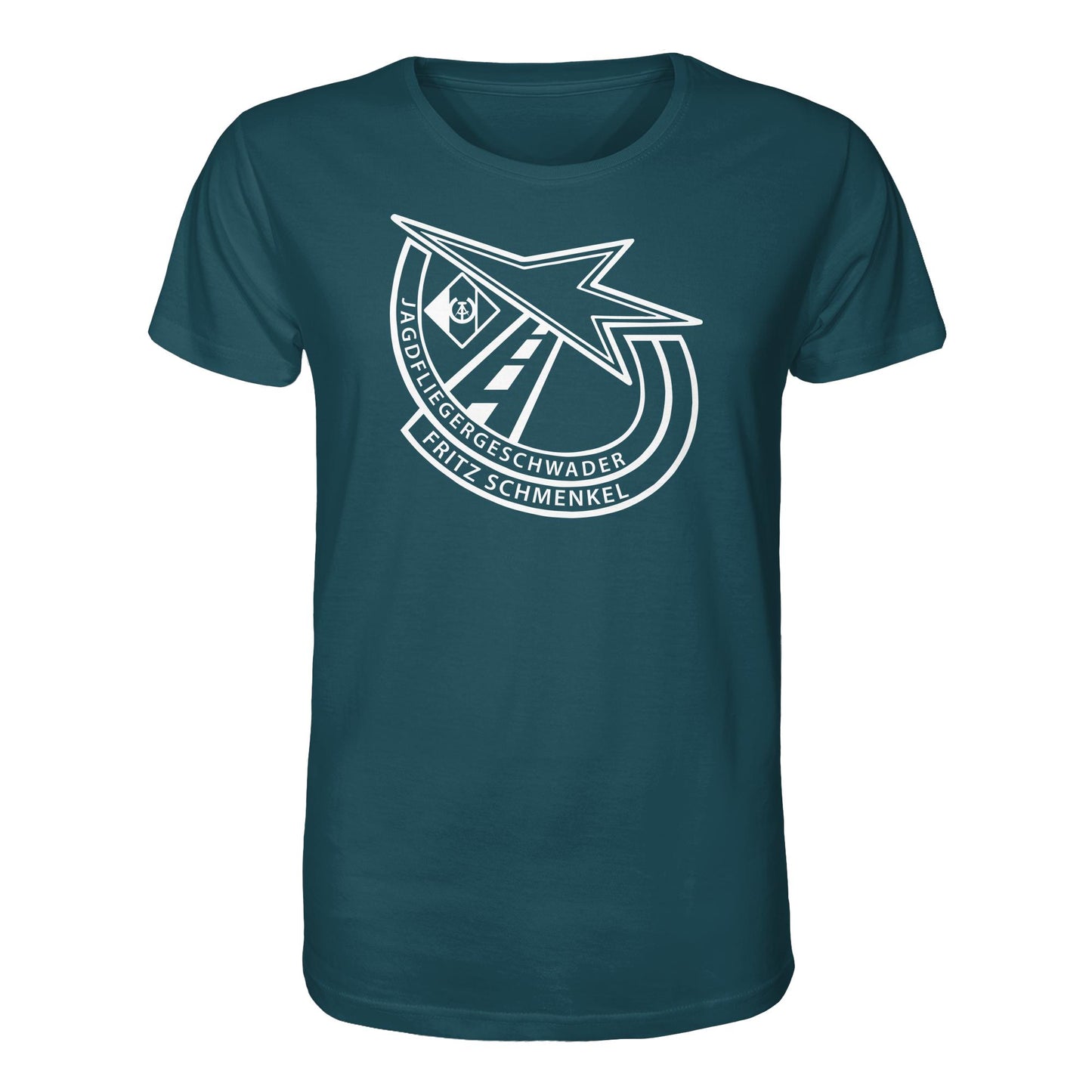 DDR Ostalgie Bio-Shirt Unisex • NVA EMBLEM - GESCHWADER FRITZ SCHMENKEL