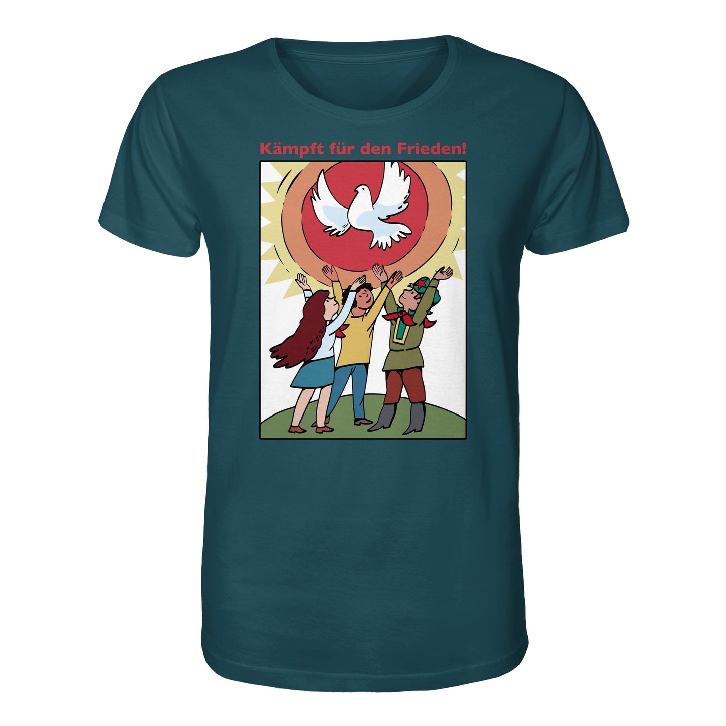 ORGANIC BIO SHIRT UNISEX • KÄMPFT FÜR DEN FRIEDEN! (DDR-ORIGINAL-PLAKAT)
